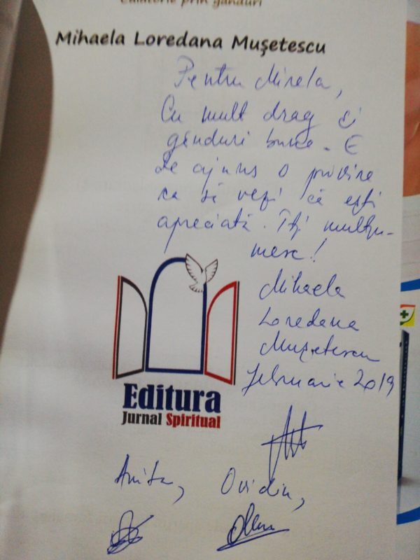 Opinii despre cartea Mihaelei Loredana Mușetescu.jpg Sursa: arhiva personală Opinii despre cartea Mihaelei Loredana Mușetescu