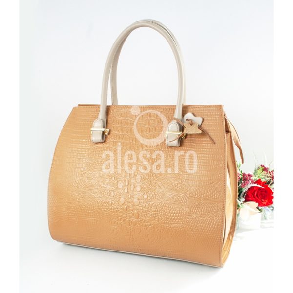 Alesa.ro - magazinul potrivit alegerii cadoului perfect Sursa: Alesa geanta de dama din piele croco maro deschis cu tenta portocalie mera 1558536089 4 Alesa.ro - magazinul potrivit alegerii cadoului perfect