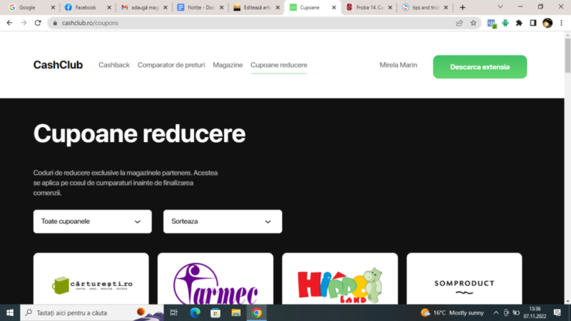 2022 11 07 CashClub - clubul pasionaților de smartshopping