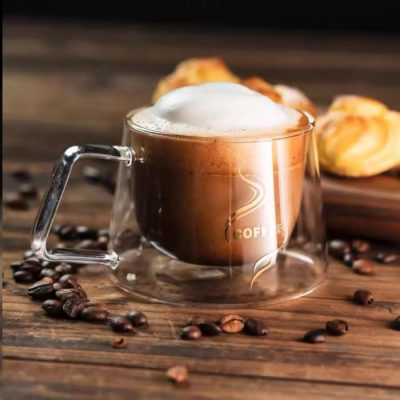 set 2 cani din sticla dubla coffee 180 ml 602088 Aventuri în căutarea cadourilor